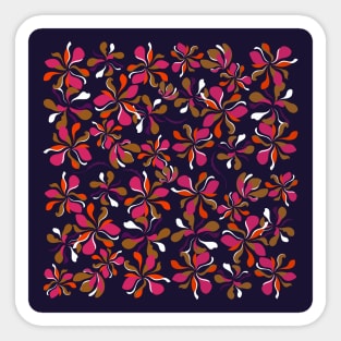 Floral pattern with lush colored flowers Sticker